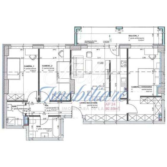 Apartament 4 CAM, SU 92.62 MP, TERASA zona MARASTI - 3