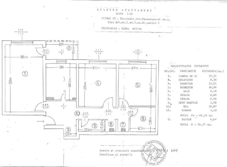 Apartament cu 3 camere decomandat în Pantelimon