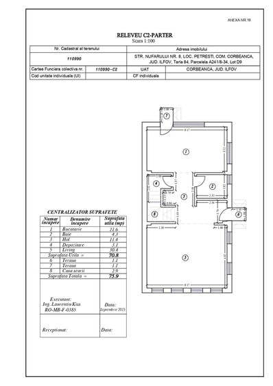 Casă cu 4 camere cu Teren 301 Mp în Corbeanca