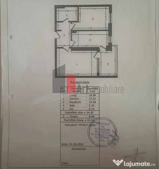 Apartament cu 2 camere decomandat în Lujerului