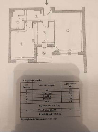 Apartament cu 2 camere decomandat, mobilat în Central