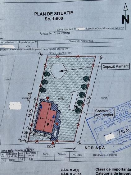 Teren Construcții intravilan de 950 mp, în Nojorid