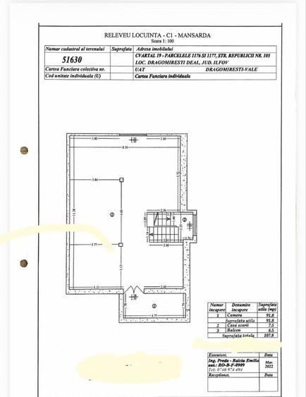 Casă cu 4 camere cu Teren 1000 Mp în Dragomirești-Deal