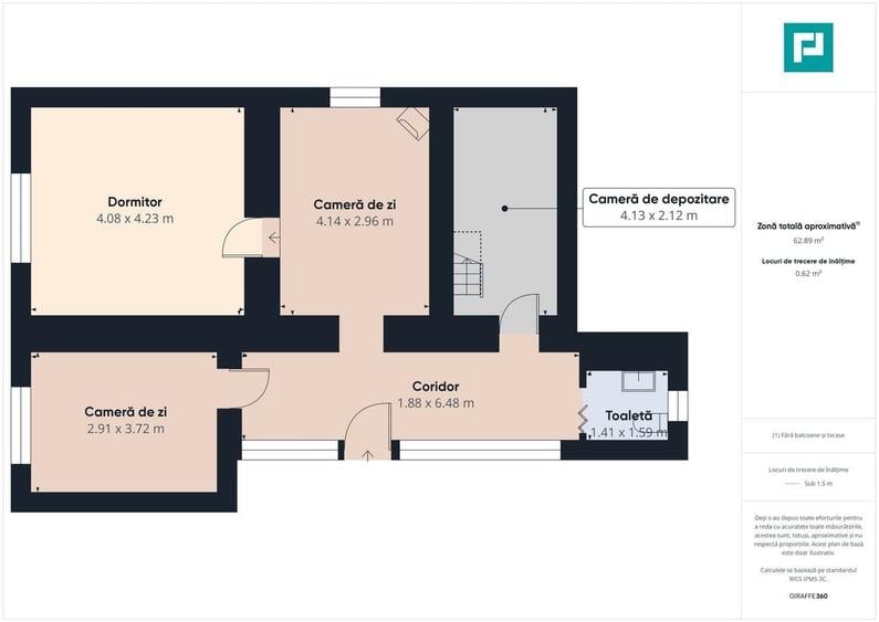 Casă cu 3 camere cu Teren 2622 Mp în Central