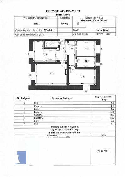 Apartament cu 3 camere decomandat în Vatra Dornei
