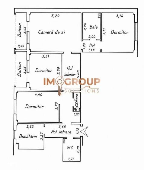 Apartament cu 4 camere în Mircea cel Bătrân