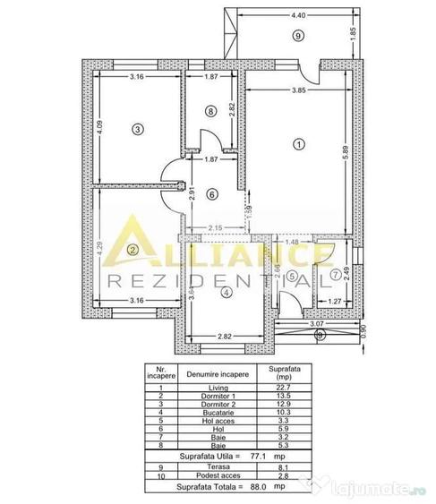 Casă cu 3 camere cu Teren 350 Mp în Berceni