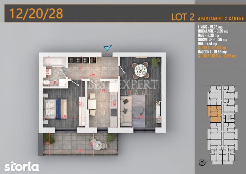 Apartament cu 2 camere în Titan — fotografia 1