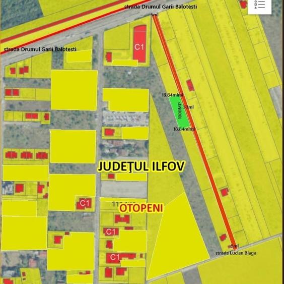Teren Construcții intravilan de 1133 mp, în Ferme