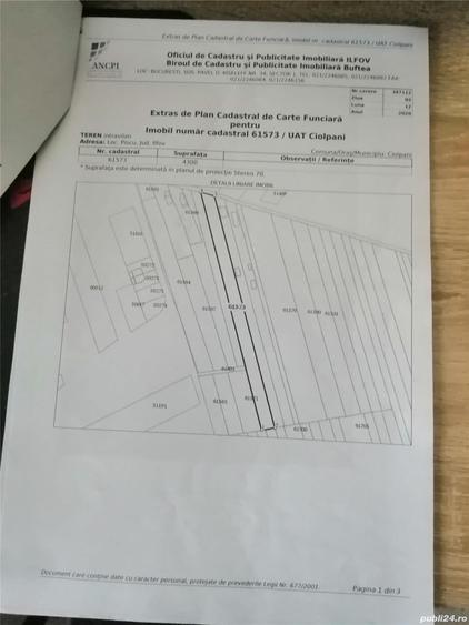 Teren de 4300 mp, în Piscu