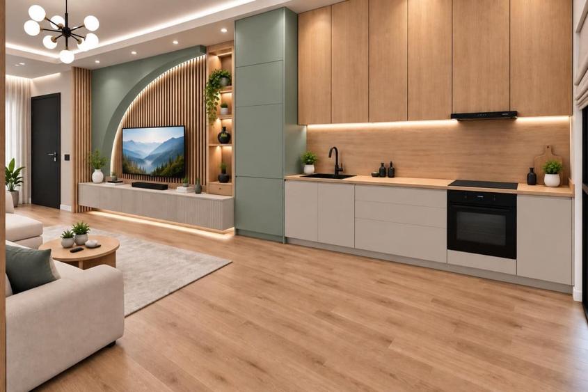 Apartament cu 3 camere semidecomandat în Între Lacuri