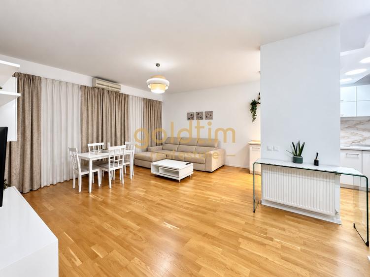 Apartament cu 3 camere semidecomandat, mobilat în Pipera