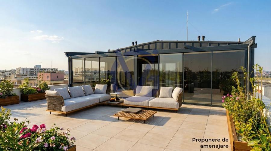 Penthouse cu 5 camere decomandat în Băneasa