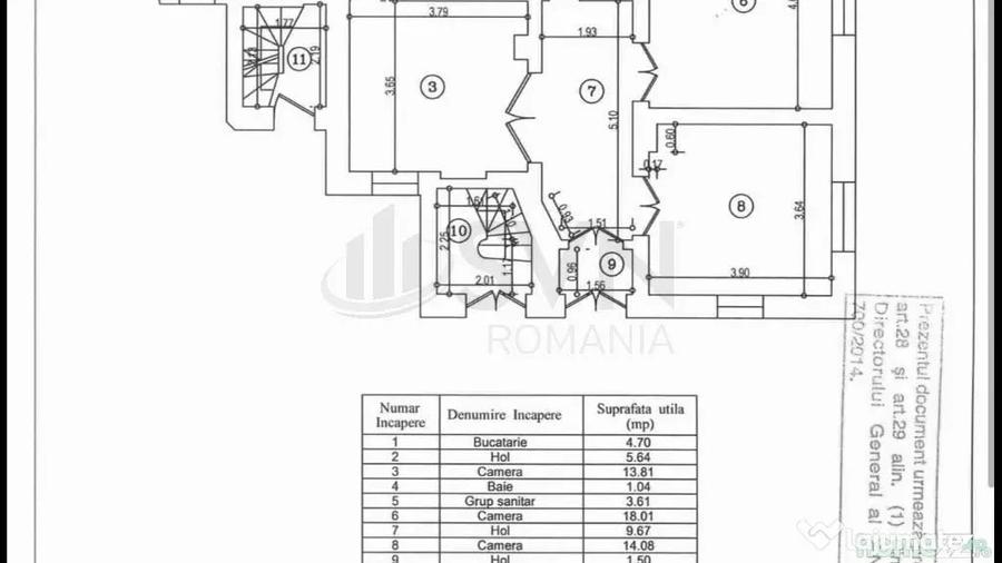 Casă cu 7 camere cu Teren 197 Mp în Dorobanți