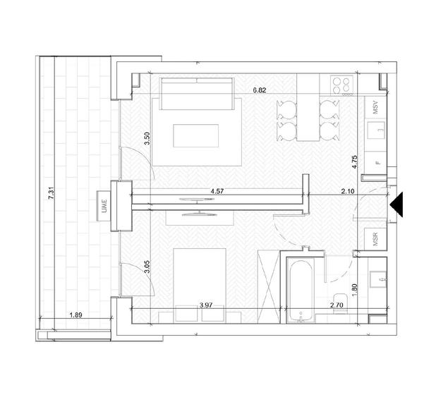 Apartament cu 2 camere în Ghencea