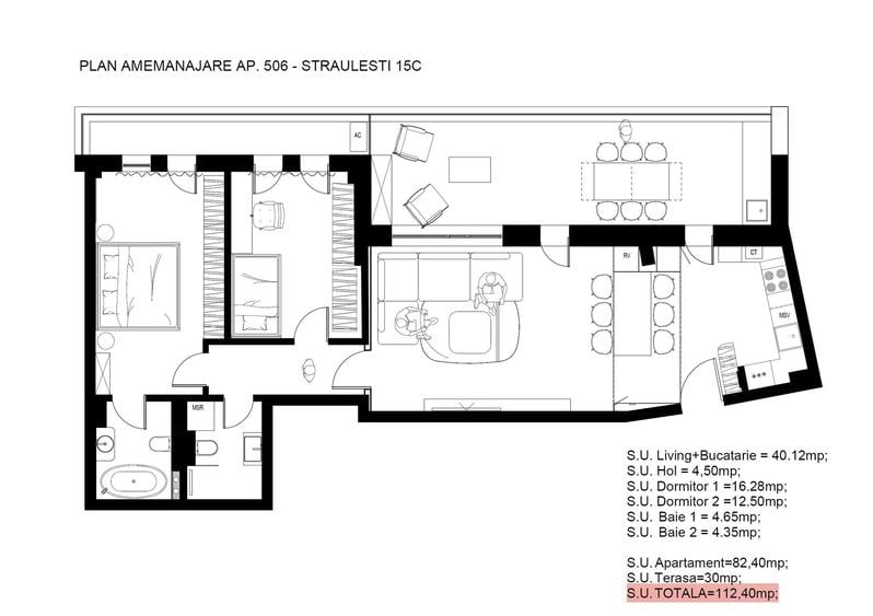 Apartament cu 3 camere decomandat în Dămăroaia