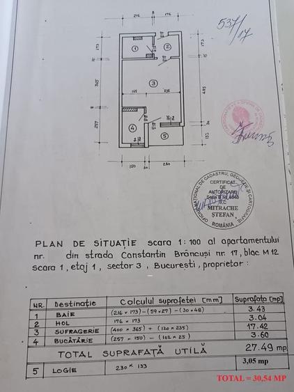 Garsonieră semidecomandată în Basarabia
