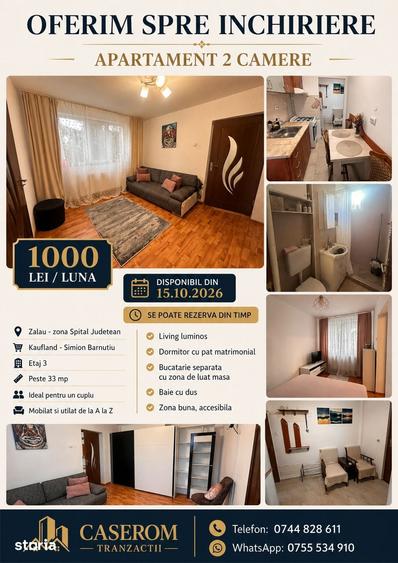 Apartament cu 2 camere în Central