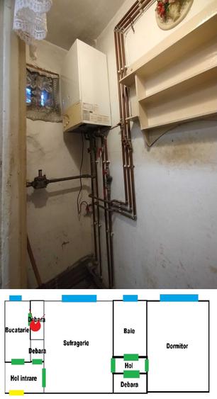Apartament cu 2 camere nedecomandat în Central