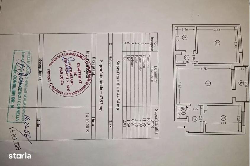 Apartament cu 2 camere în Tomis II