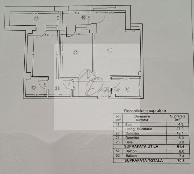 Apartament cu 3 camere decomandat, mobilat în Doamna Ghica