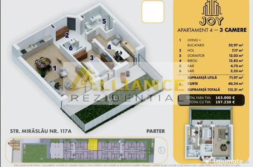 Metrou Berceni Ap 3 camere cu gradina Joy Rezidence - 2