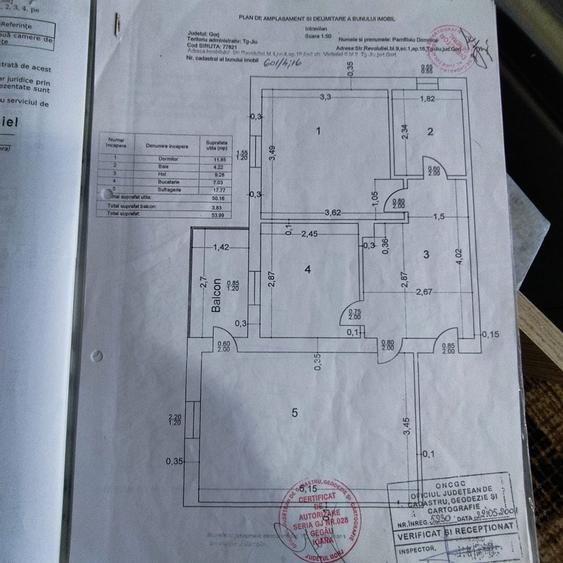Apartament cu 2 camere decomandat în Central