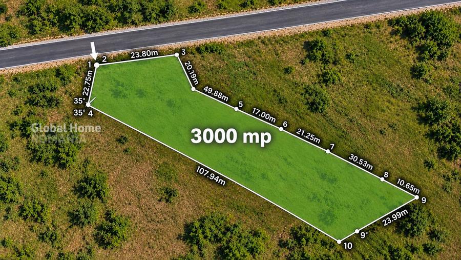 Teren Construcții intravilan de 3000 mp, în Băbana