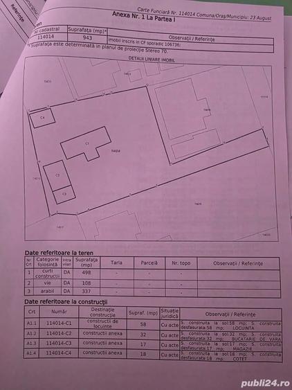 Casă cu 3 camere în 23 August