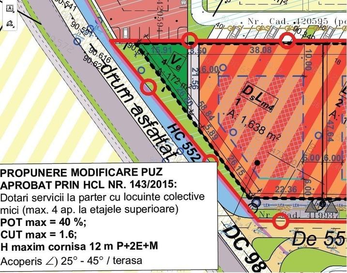 Teren Construcții intravilan de 1638 mp, în Moșnița Nouă