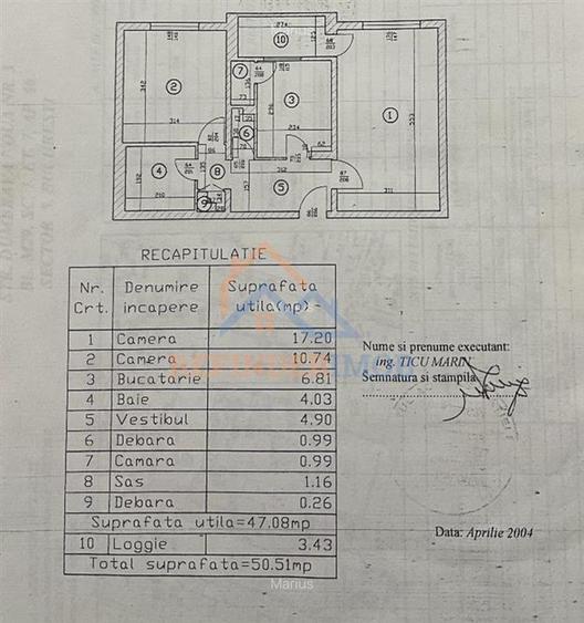 Apartament cu 2 camere decomandat în Rahova