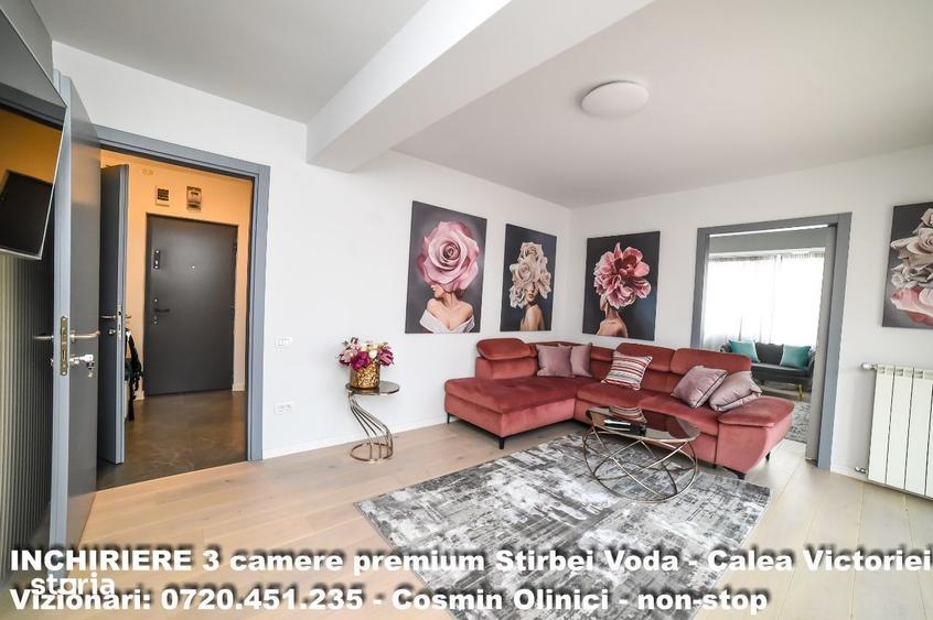 Apartament cu 3 camere, mobilat în Calea Victoriei