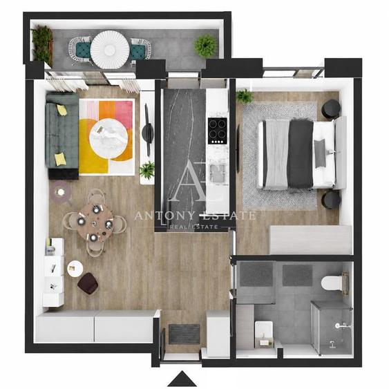 Apartament cu 2 camere decomandat în Europa