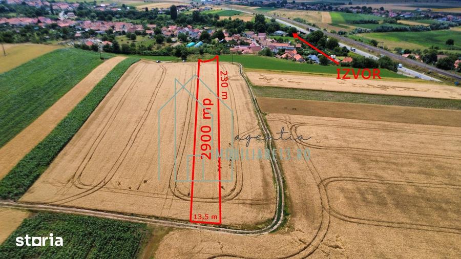 Teren de 2900 mp, în Vințu de Jos