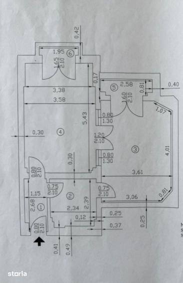 Apartament cu 2 camere în Centrul Istoric