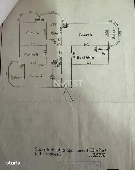Apartament cu 4 camere decomandat în Păcurari