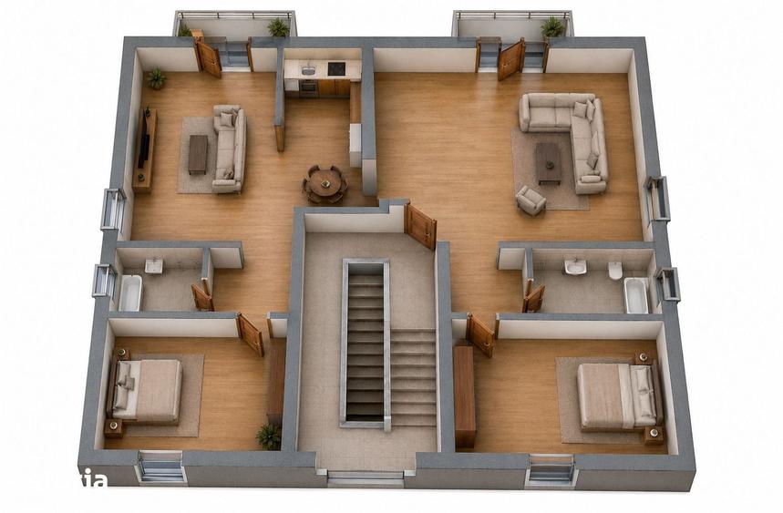 Casa duplex pe orizontala de vanzare pe Calea Cisnadiei in apropiere d - 3