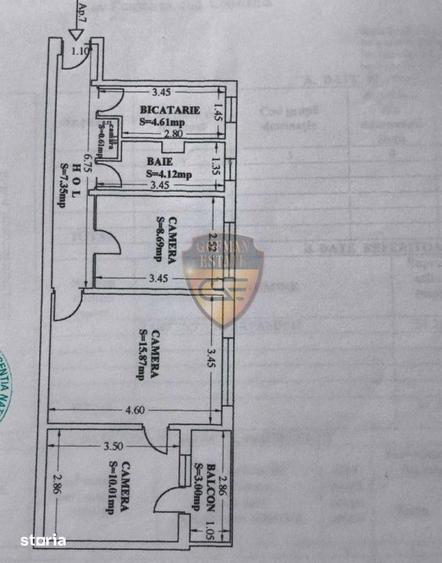 Apartament cu 3 camere semidecomandat, mobilat în Tomis Nord