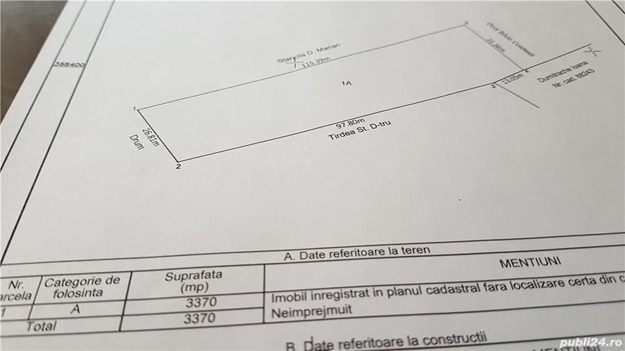 Teren de 3370 mp, în Moșoaia