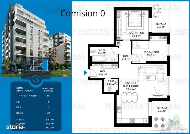 Apartament cu 3 camere în Bucureștii Noi — fotografia 2