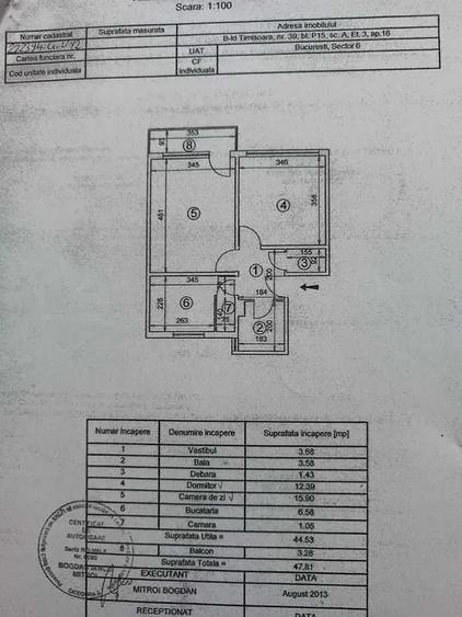 Apartament cu 2 camere decomandat, mobilat în Drumul Taberei