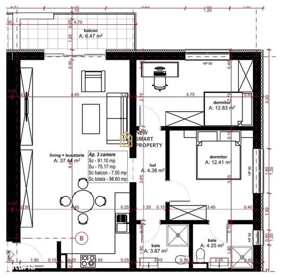 De vanzare apartamente NOI cu 3 camere- Dimitrie Anghel Oradea - 5