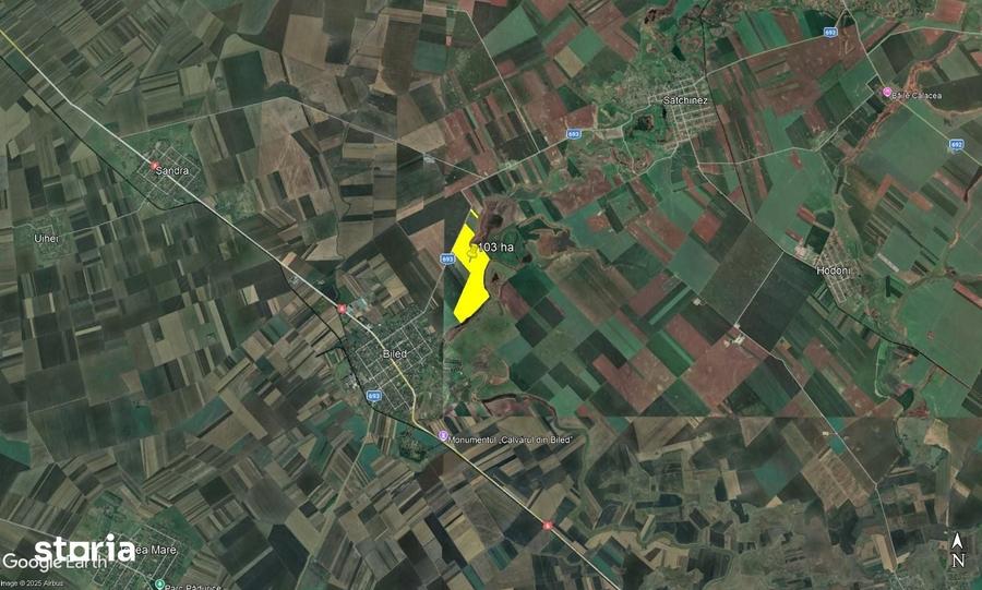 Teren de 1030000 mp, în Biled