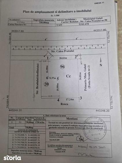 Teren de 750 mp, în Țiglina 1
