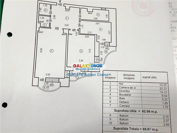 Apartament cu 2 camere decomandat, mobilat în Unirii