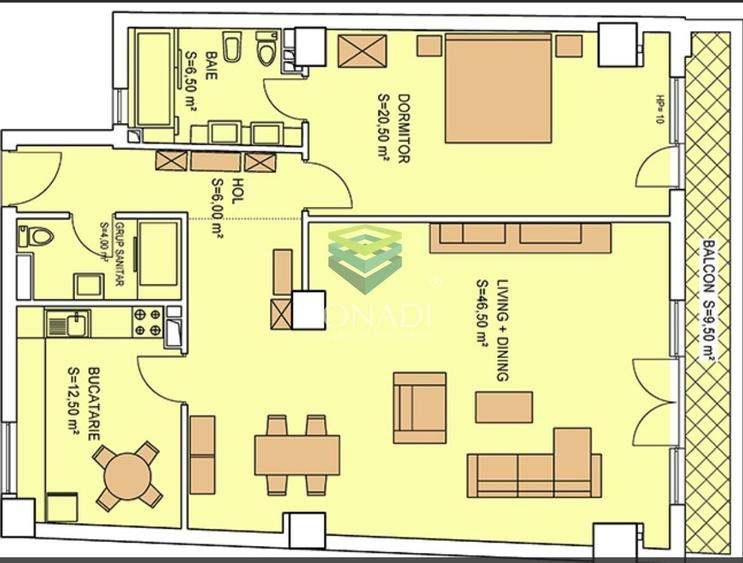 Apartament cu 2 camere decomandat, mobilat în P-ța Amzei