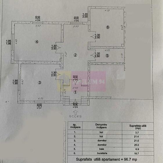 Casă individuală cu 3 camere cu Canalizare în Central