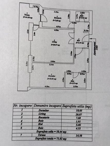 Apartament cu 2 camere decomandat, mobilat în Splaiul Unirii