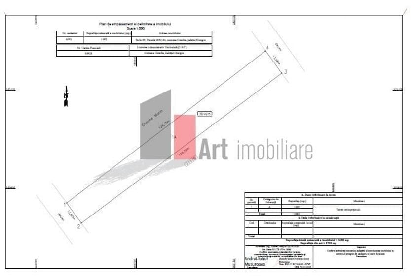 Teren agricol intravilan de 1682 mp, în Cosoba