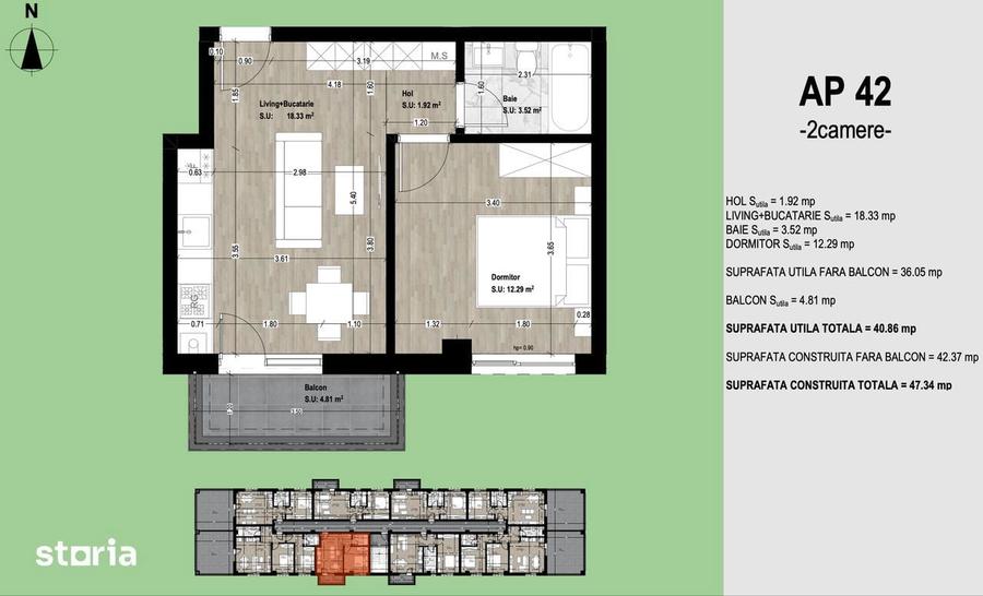 Apartament cu 2 camere în Central